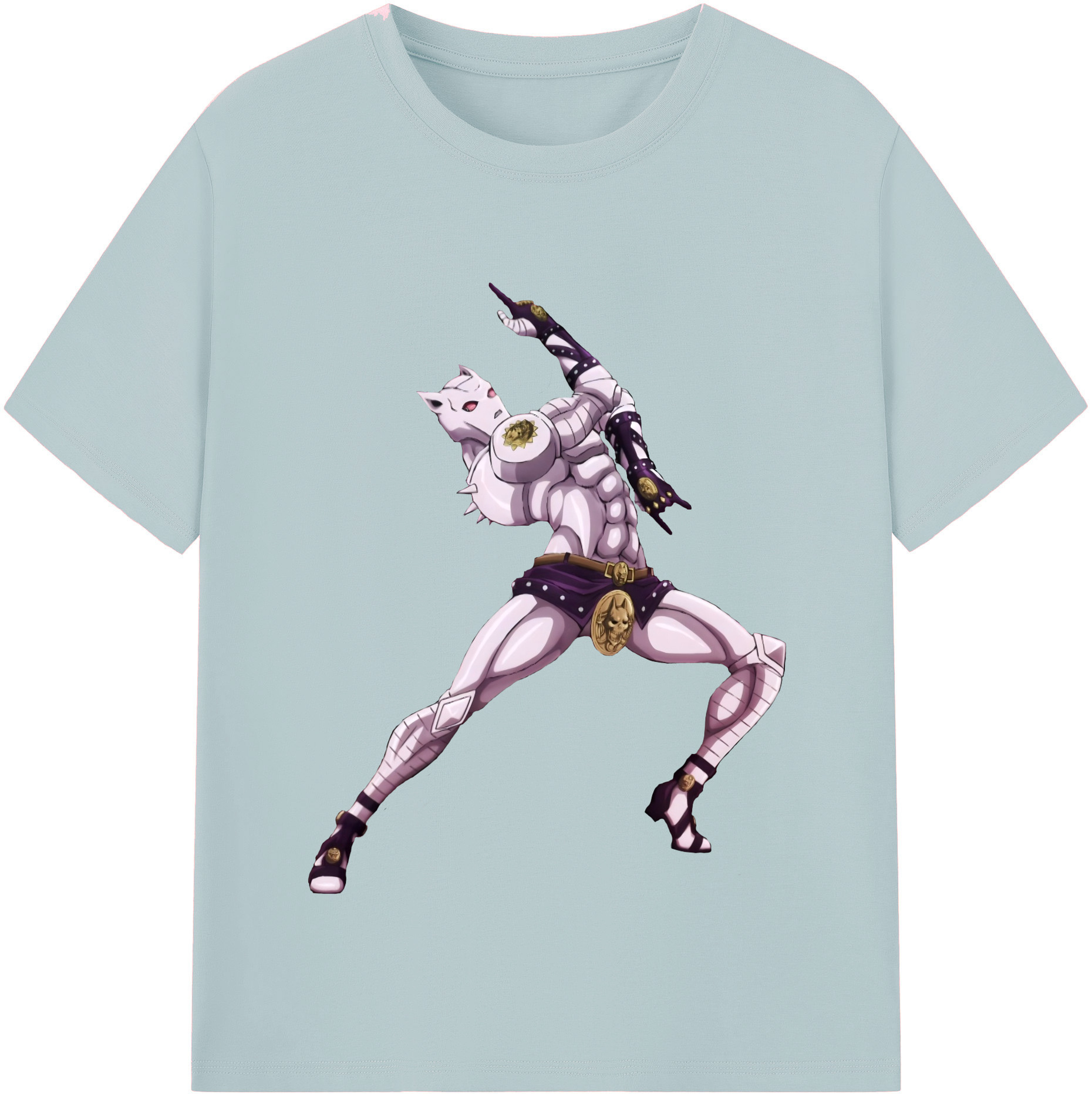 （画像用） ジョジョの奇妙な冒険 きら よしかげ JoJo's Bizarre Adventure Kira Yoshikage 綿100％半袖Tシャツ（フロントプリント）